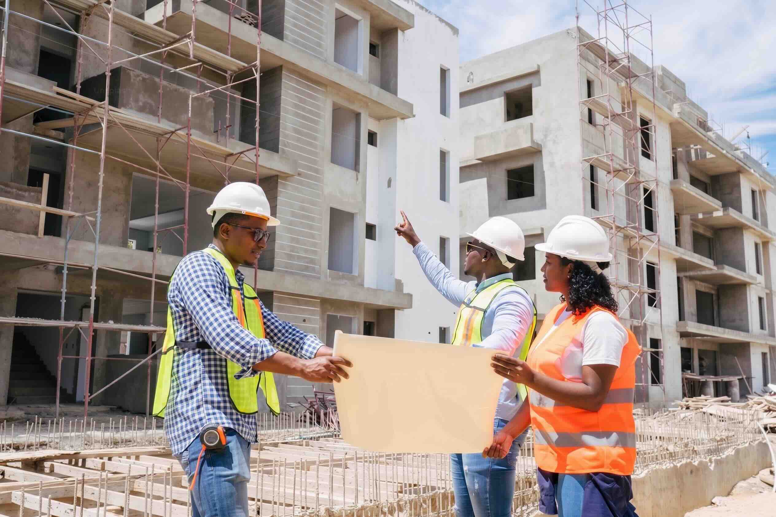 Bâtiment en construction en Côte d'Ivoire
